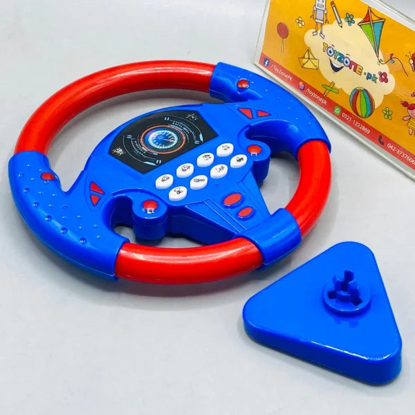 Simulation Driving Car Steering Wheel Toy – Learning & Music Play for Kids
