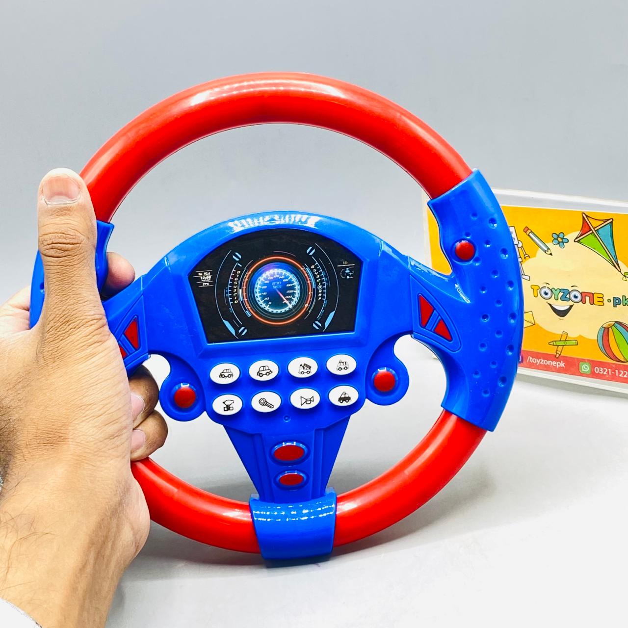 Simulation Driving Car Steering Wheel Toy – Learning & Music Play for Kids