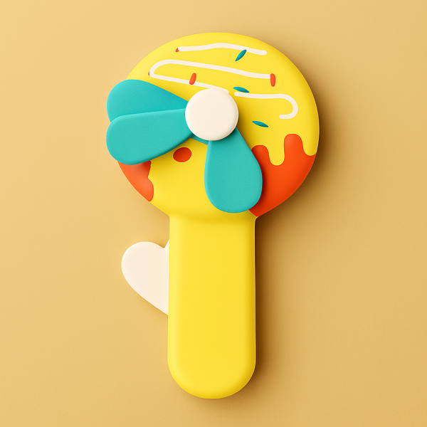 Donald Shape Handheld Toy Fan for Kids – Cute Cartoon Mini Fan