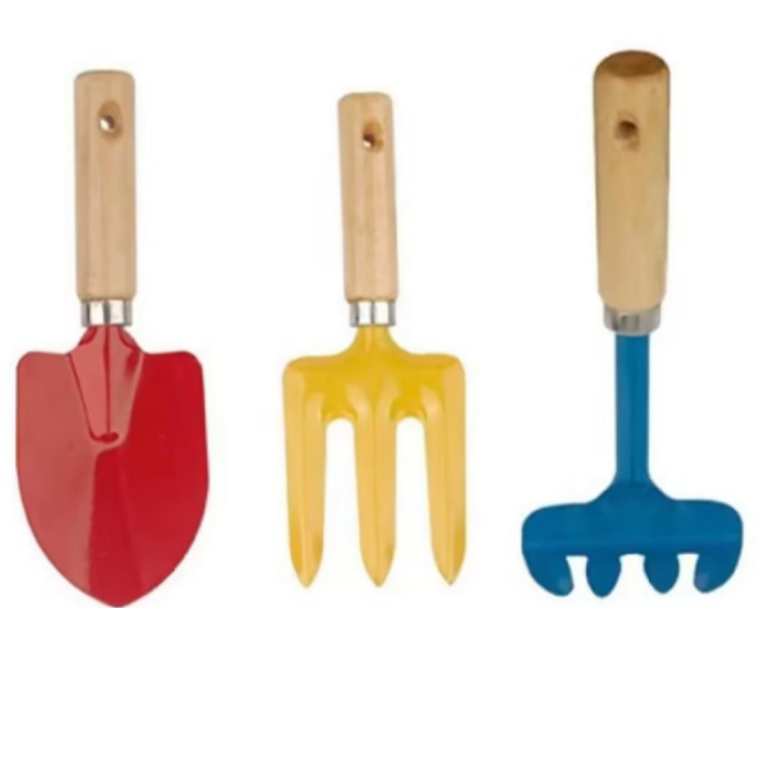 Kids Gardening Tools Set (3 Pcs) – Mini Shovel, Rake & Spade for Outdoor Play
