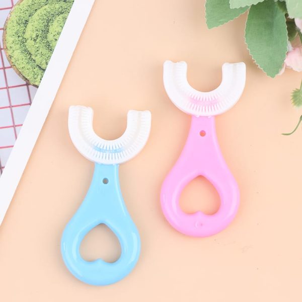 360° U-Shaped Baby Toothbrush – Soft Silicone Oral Care for Kids