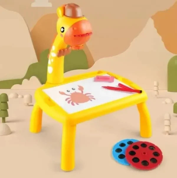 Giraffe LED Projector Drawing Board – Kids Art & Painting Table Toy